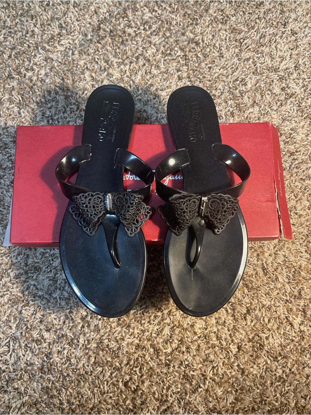 Black Ferragamo Sandals